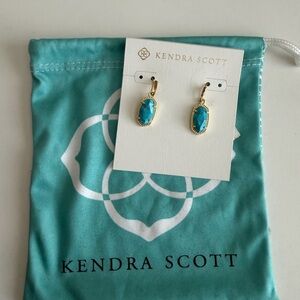 Kendra Scott Gold Turquoise Drop Earrings